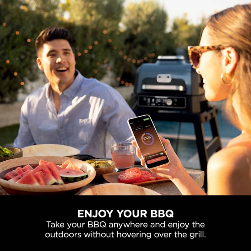 Ninja Woodfire Pro Connect XL Electric BBQ Grill & Smoker with Stand & Cover