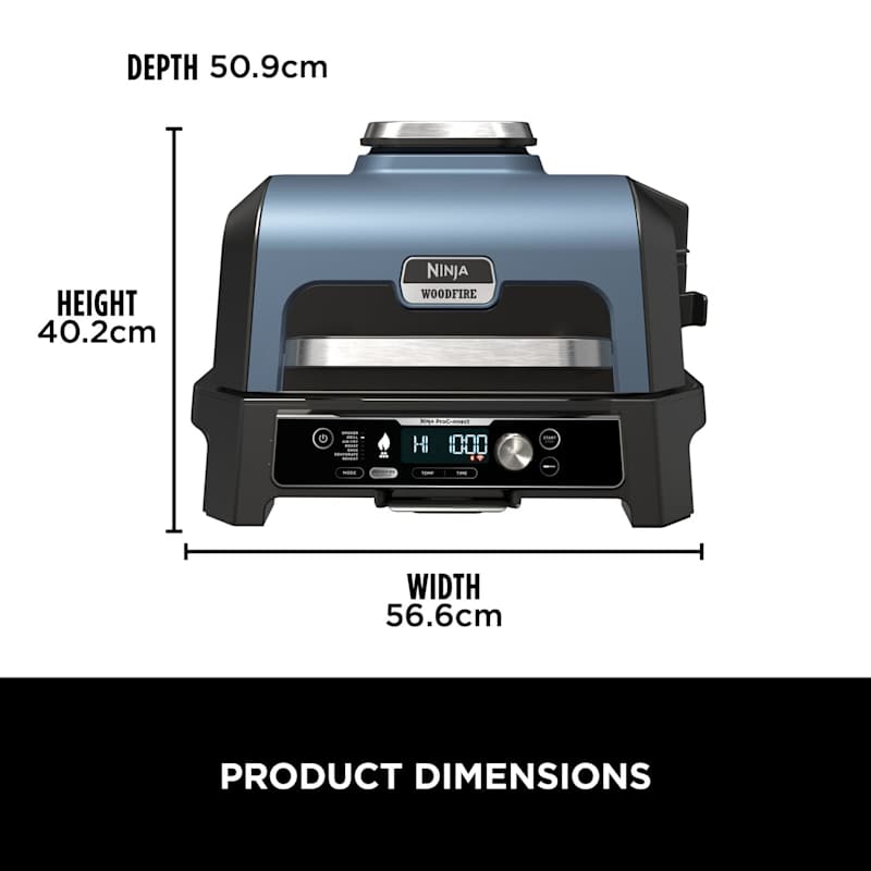 Ninja Woodfire Pro Connect XL Electric BBQ Grill & Smoker with Stand & Cover