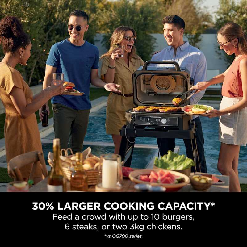 Ninja Woodfire Pro Connect XL Electric BBQ Grill & Smoker with Stand & Cover