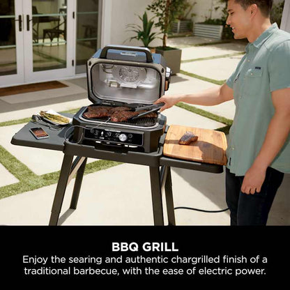 Ninja Woodfire Pro Connect XL Electric BBQ Grill & Smoker with Stand & Cover