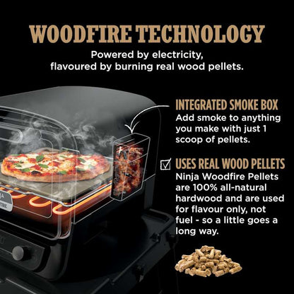 Ninja Woodfire Electric Outdoor Oven, Artisan Pizza Maker and BBQ Smoker