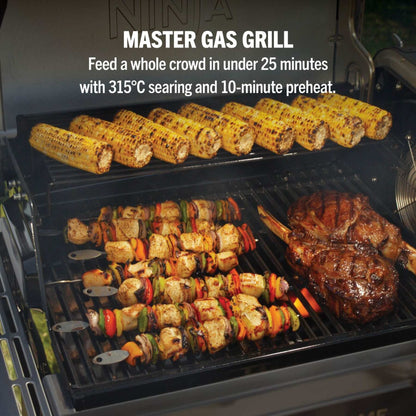 Ninja FlexFlame ProConnect Gas BBQ & Outdoor Cooking System Ultimate 5-in-1 Bundle - Black & Stainless Steel