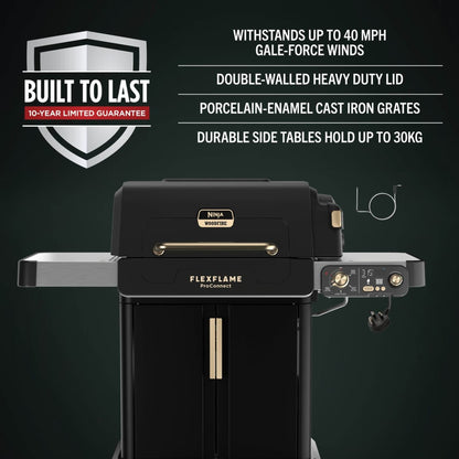 Ninja FlexFlame ProConnect Gas BBQ & Outdoor Cooking System Ultimate 5-in-1 Bundle - Black & Stainless Steel